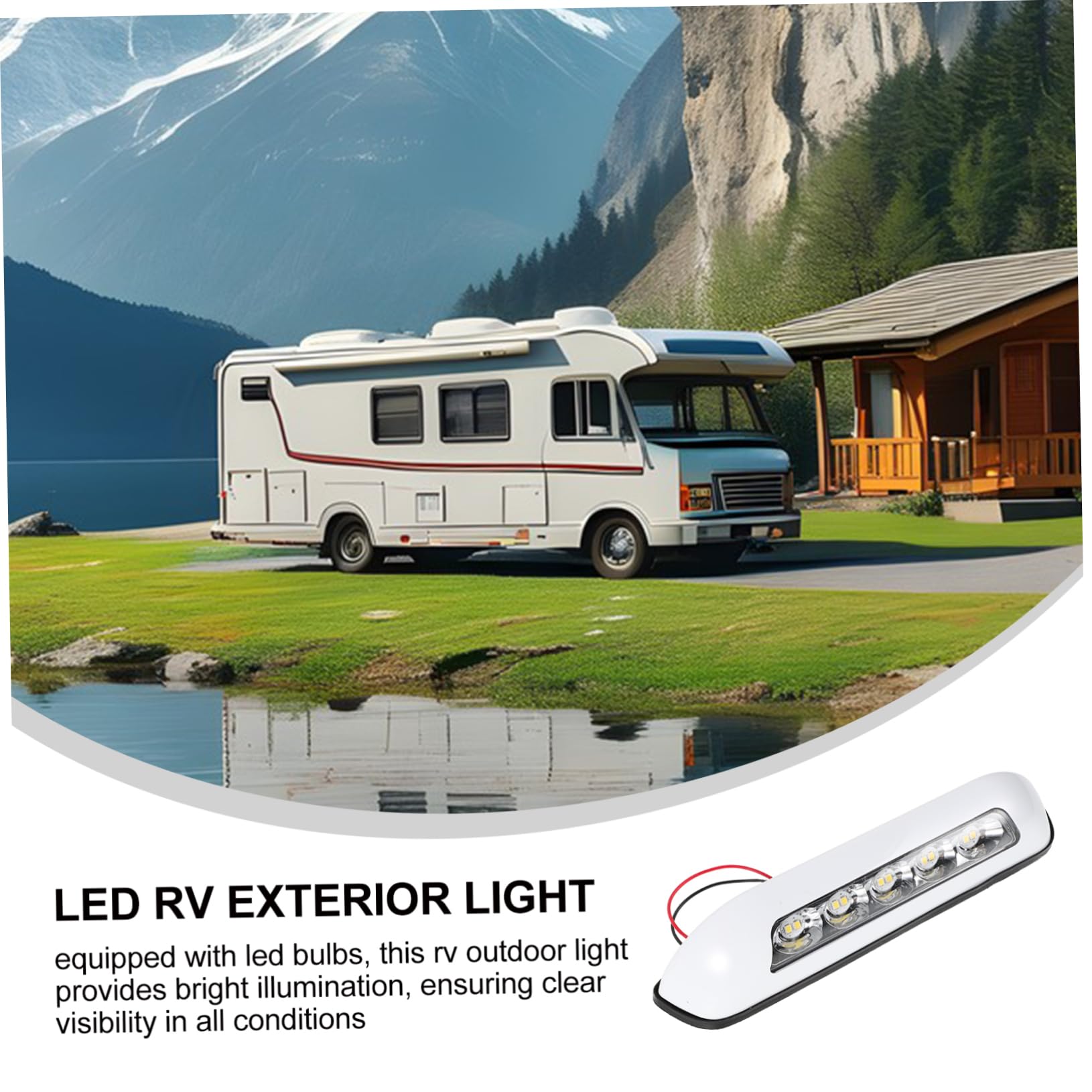 CLISPEED LED Impermeabili per Camper Illuminazione Esterna Veranda 12V Portatile Basso Consumo