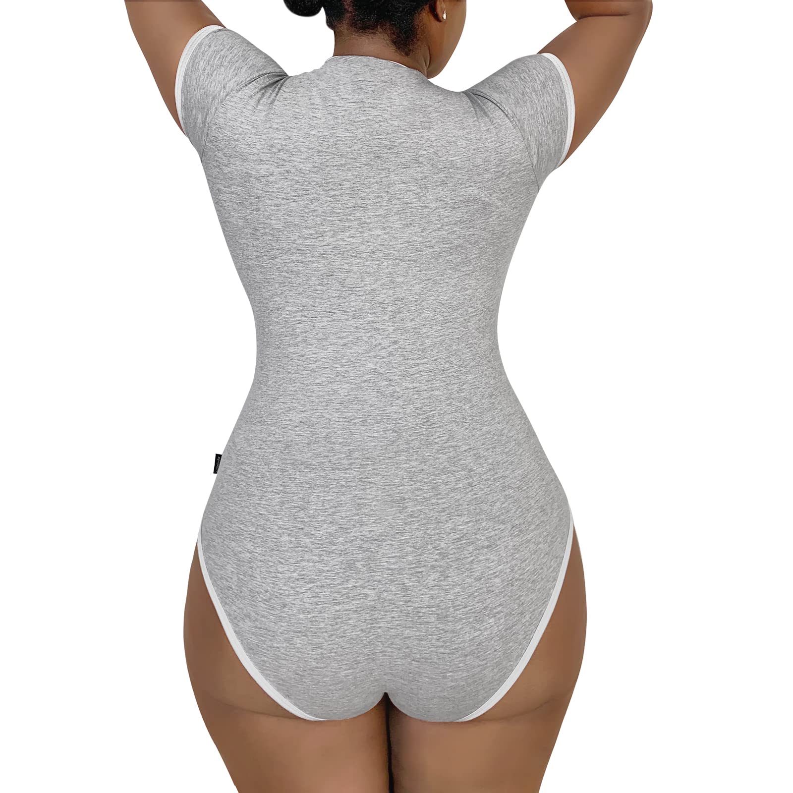 LittleForBig Bawełniany śpioszki Onesie Piżama Bodysuit-Seria pastelowa Szary