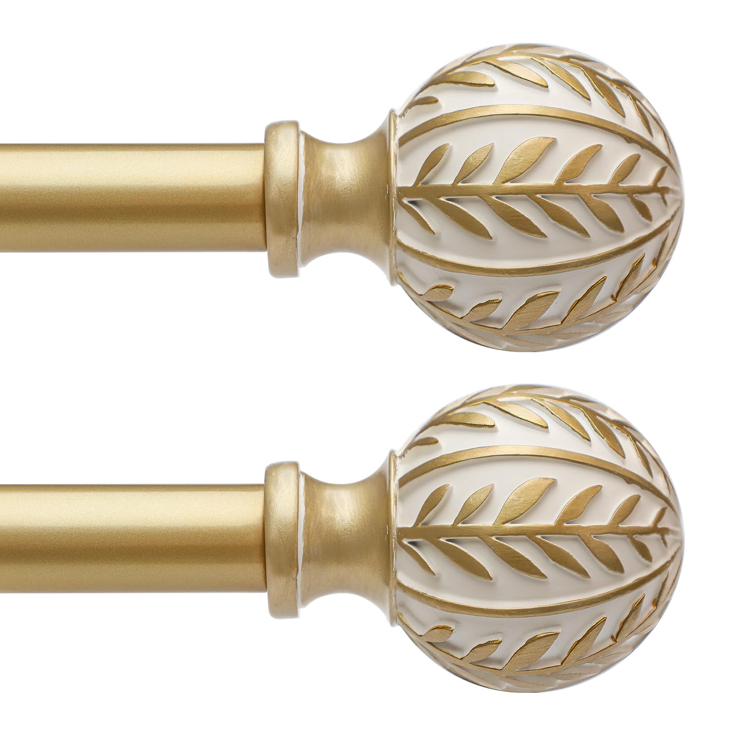 Boho Wood Curtain Rods - Rustic & Adjustable -15