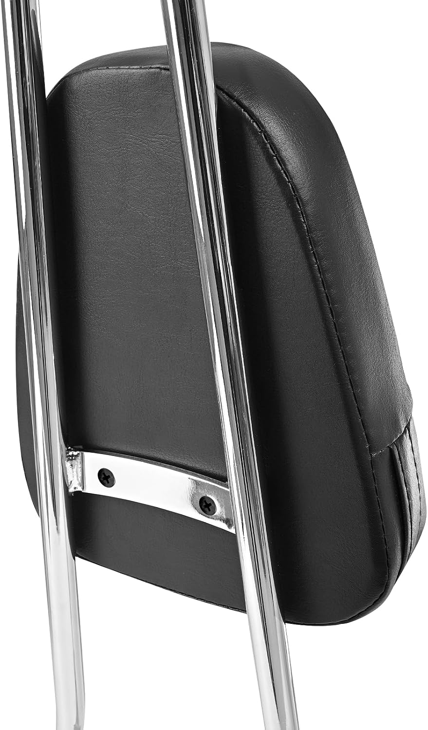 Motorcycle Sissy Bar Passenger Backrest Rear Tall Backrest Cushion Pad for Harley Davidson Heritage Softail Custom FXSTC Classic FLSTC Springer FLSTS Fat Boy EFI FLSTF (Chrome)