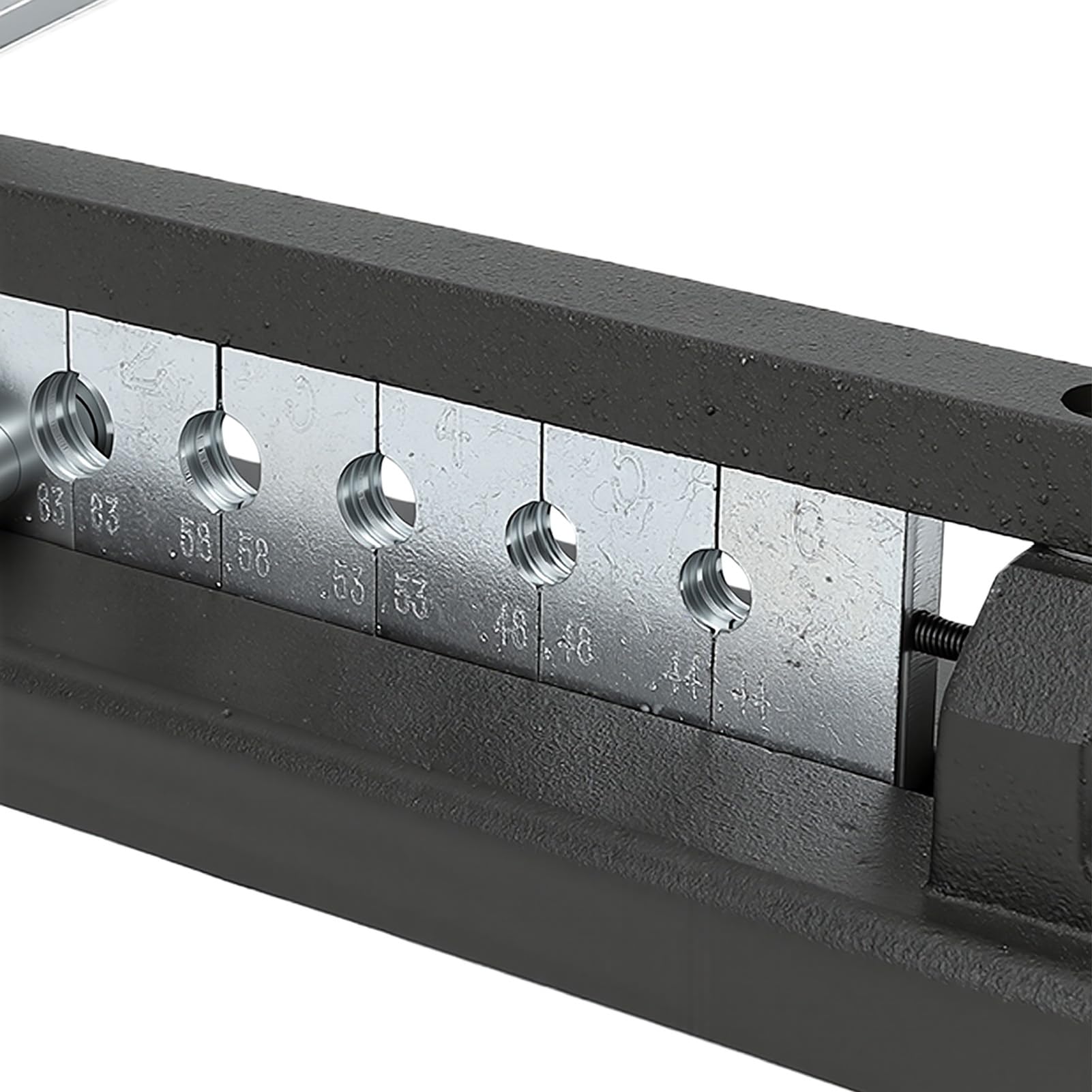 Shkalacar Herramienta de Prensado de Mangueras Alta Resistencia con 5 Troqueles y 100 Casquillos para Kit Reparación Mangueras Aire Caucho PVC 1/4 5/16 3/8 Pulgadas