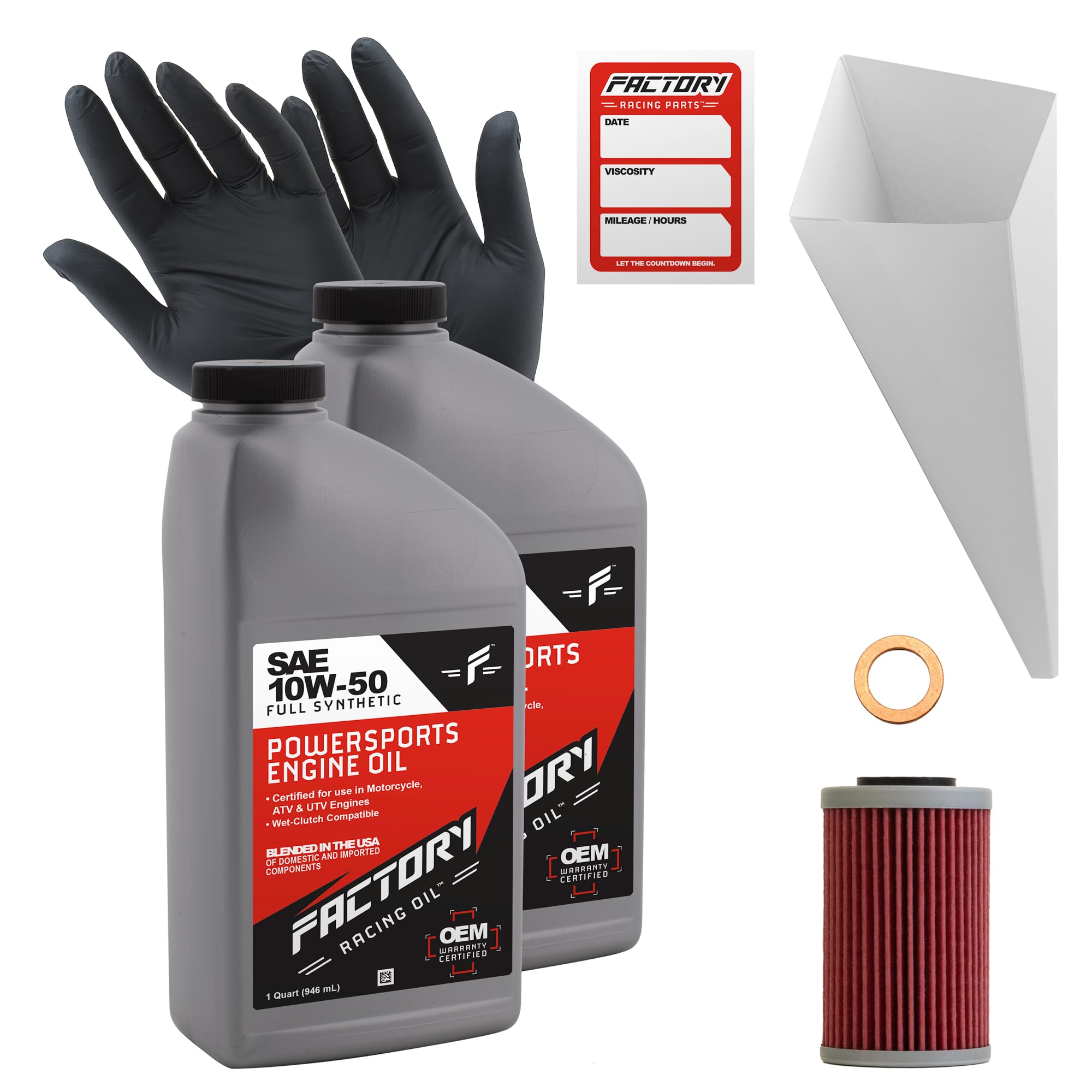 Amazon.com: Factory Racing Parts 10W50 Oil Change Kit compatible