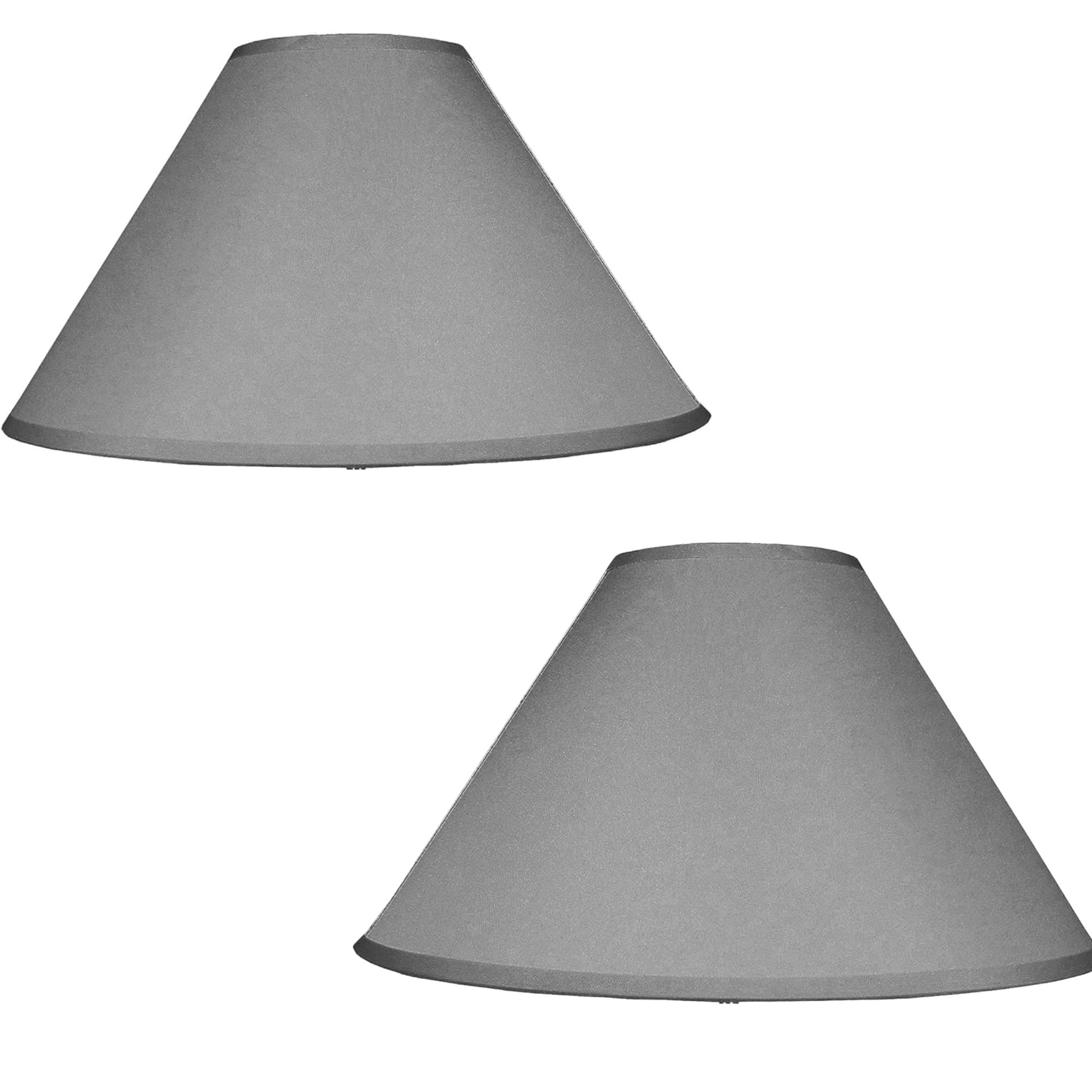 Empire Cotton Coolie Lamp Shades for Table Lamps and Pendant Ceiling Lights - 30cm Dia (Grey)