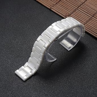 Seramik Saat Kordonu Evrensel Kayış Hızlı Serbest Bırakma Pimleri Kelebek Toka Dağıtım Toka Bilezik 14 mm 16 mm 18 mm 20 mm 22 mm Beyaz Siyah