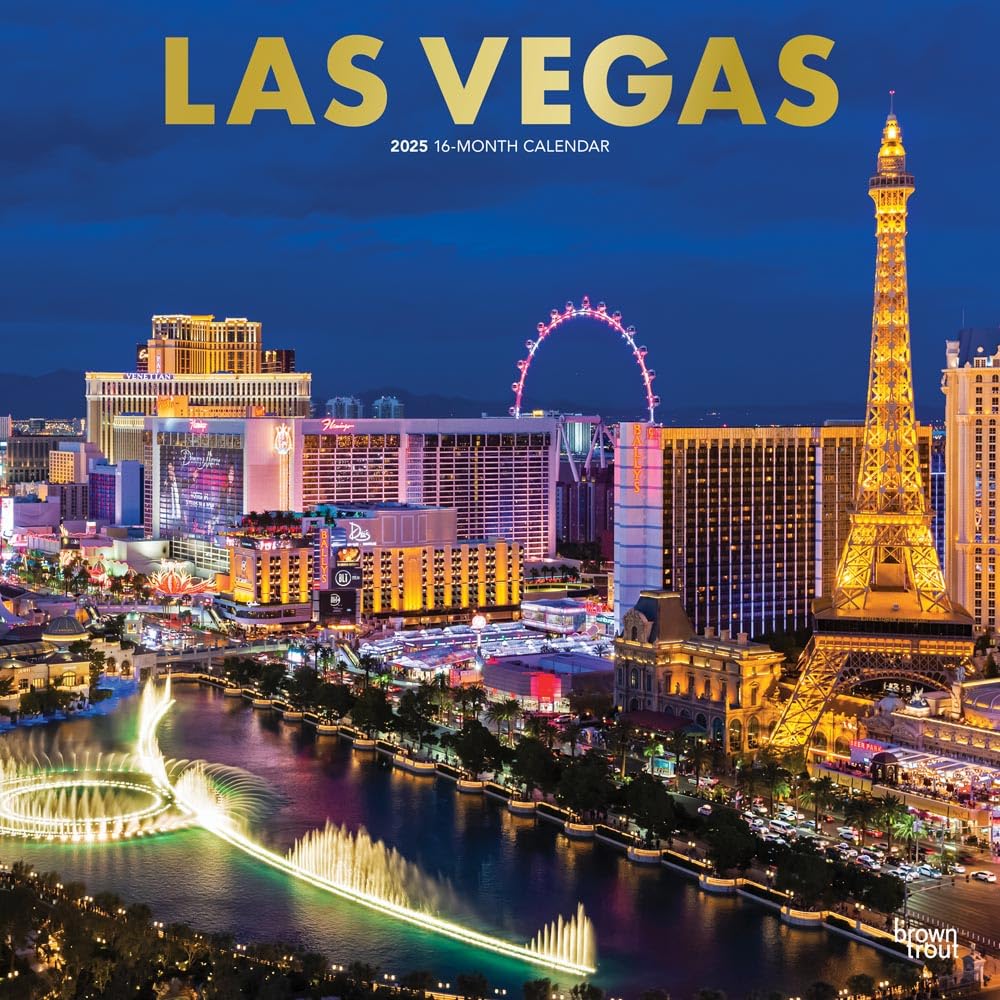Amazon 2025年 ラスベガス カレンダー/ブラウントラウト 30.5 x 61 cm (Las Vegas Calendar