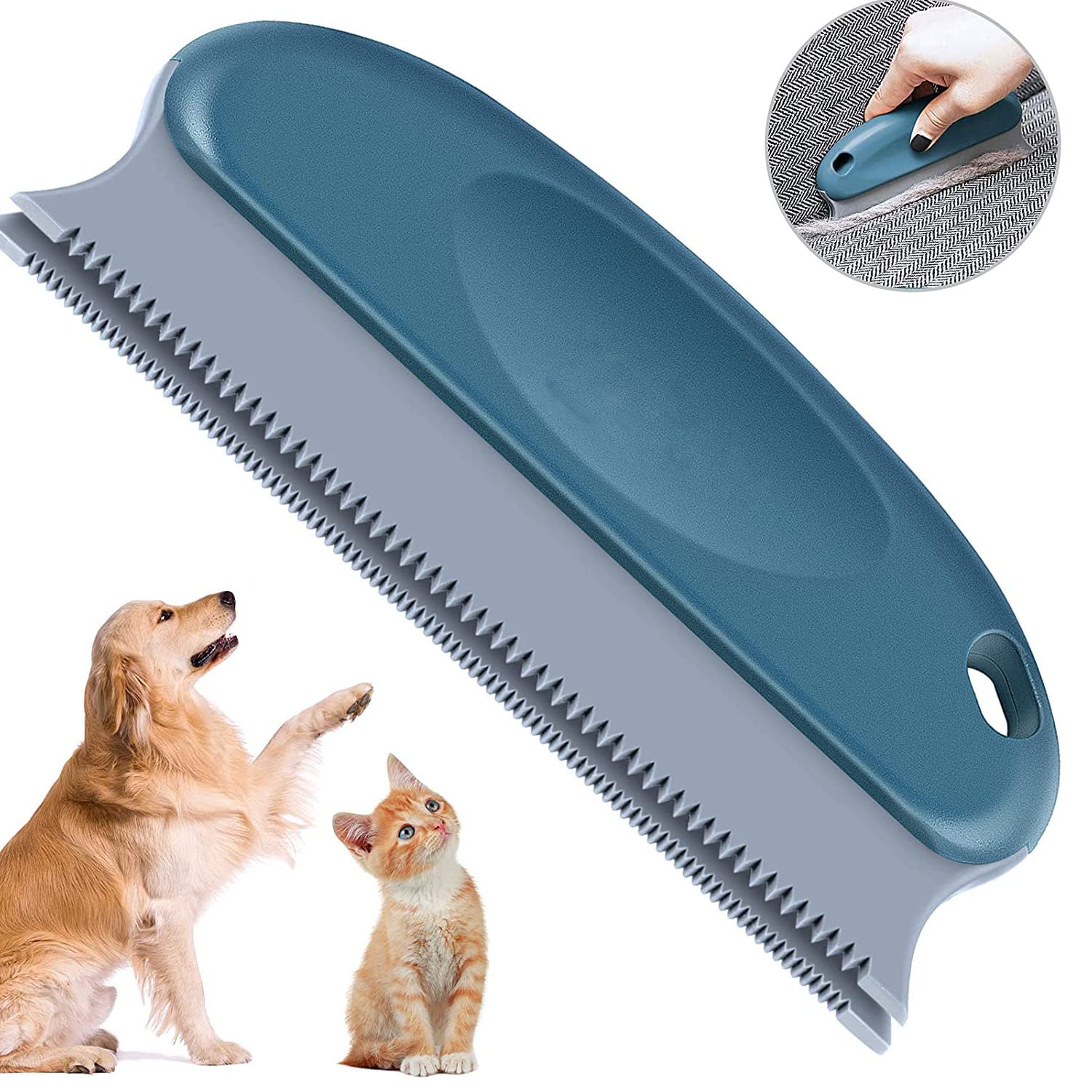 SHARAFPet Hair Remover,Cat hair remover brush Pet hair remover,Car Cleaners Used in Fabric Furniture Couch or Carpet Cat,for Furniture, Carpet, Mat, Sofa, Couch, Clothes and More (Dark Blue)