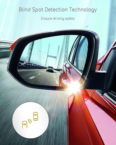 Miniatura 8 de Cristal de espejo con detección de punto ciego se adapta a Toyota RAV4 2013-2023 Tacoma 2016-2021, lente de espejo retrovisor derecho del lado del