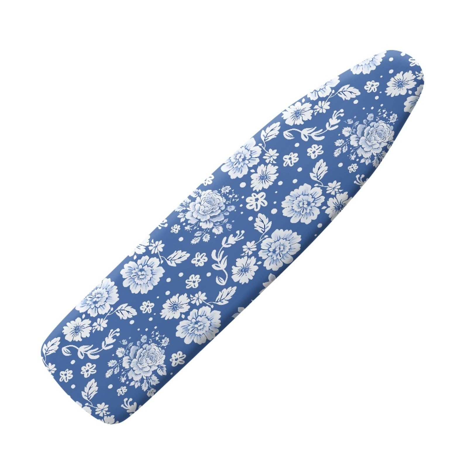 Extra large ironing board cover 140 x 45 White Flower Thick cotton pad Ironing Board Cover Elastic washable,Resist Scorching and Staining,Heat Reflective & Vapour Permeable,Easy Fit