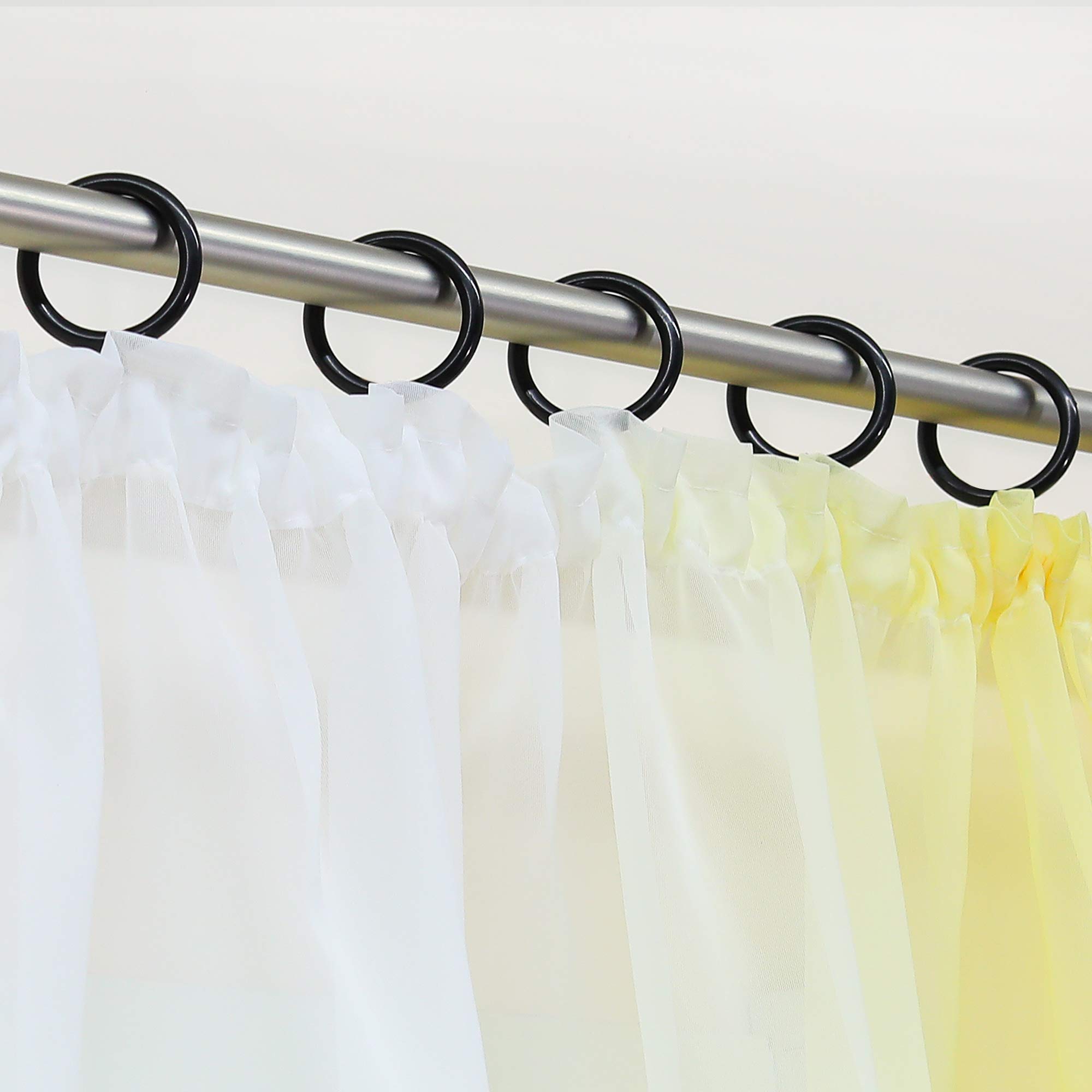 Cortinas Decorativas Para Habitación Y Salón - Amarillo - Blanco
