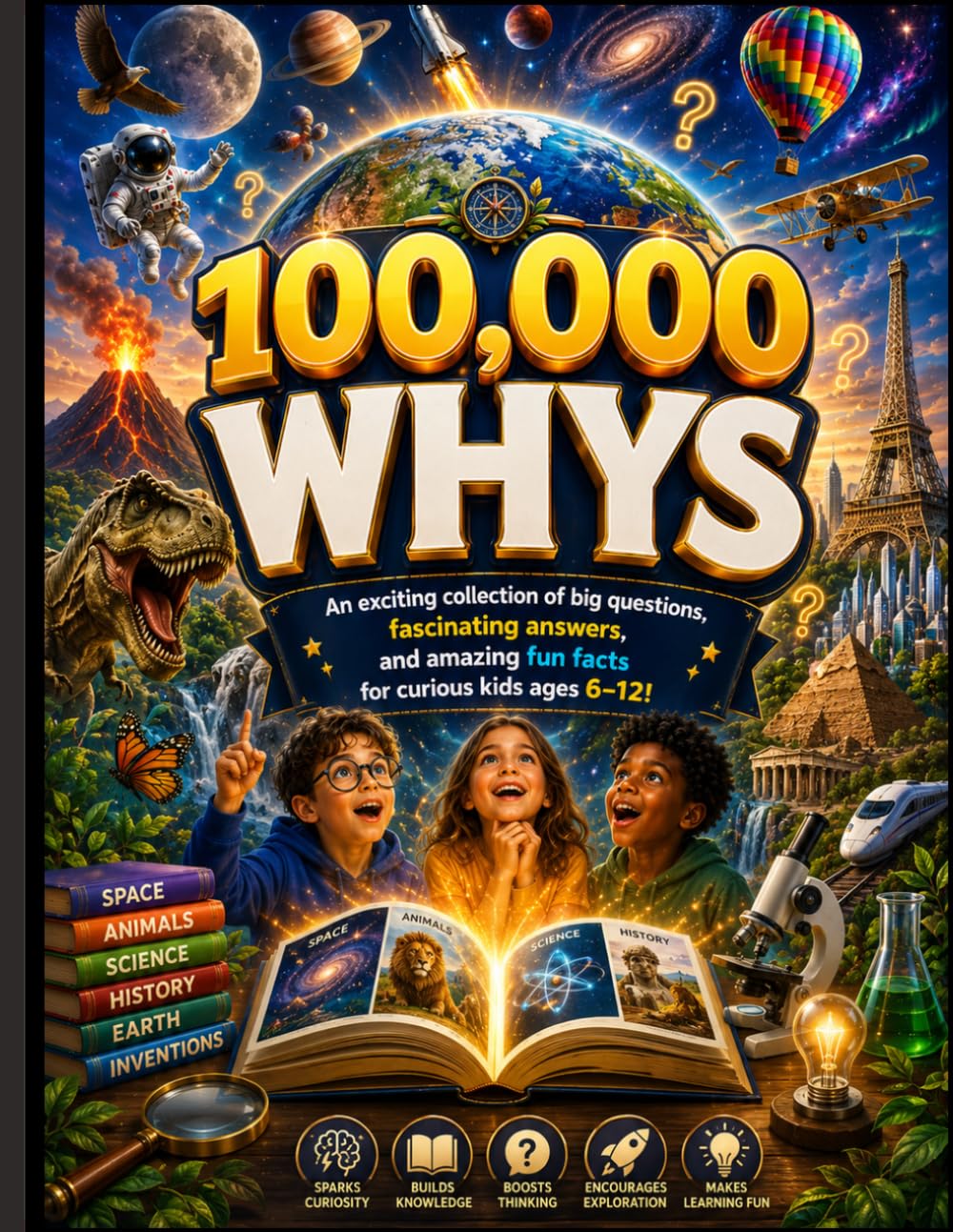 100,000 Whys (New Update): An exciting collection of big questions, fascinating answers, and amazing fun facts for curious kids ages 6-12!