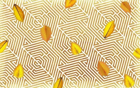 Amazon 壁画3d写真の壁紙 ウォールカバー 黄金の葉の幾何学的な質感 壁紙寝室のリビングルームの背景の壁の装飾の壁画 150x105cm 壁紙 Amazon 壁画3d写真の壁紙 ウォールカバー 黄金の葉の幾何学的な質感 壁紙寝室のリビングルームの背景の壁の装飾の壁画 150x105cm 壁紙