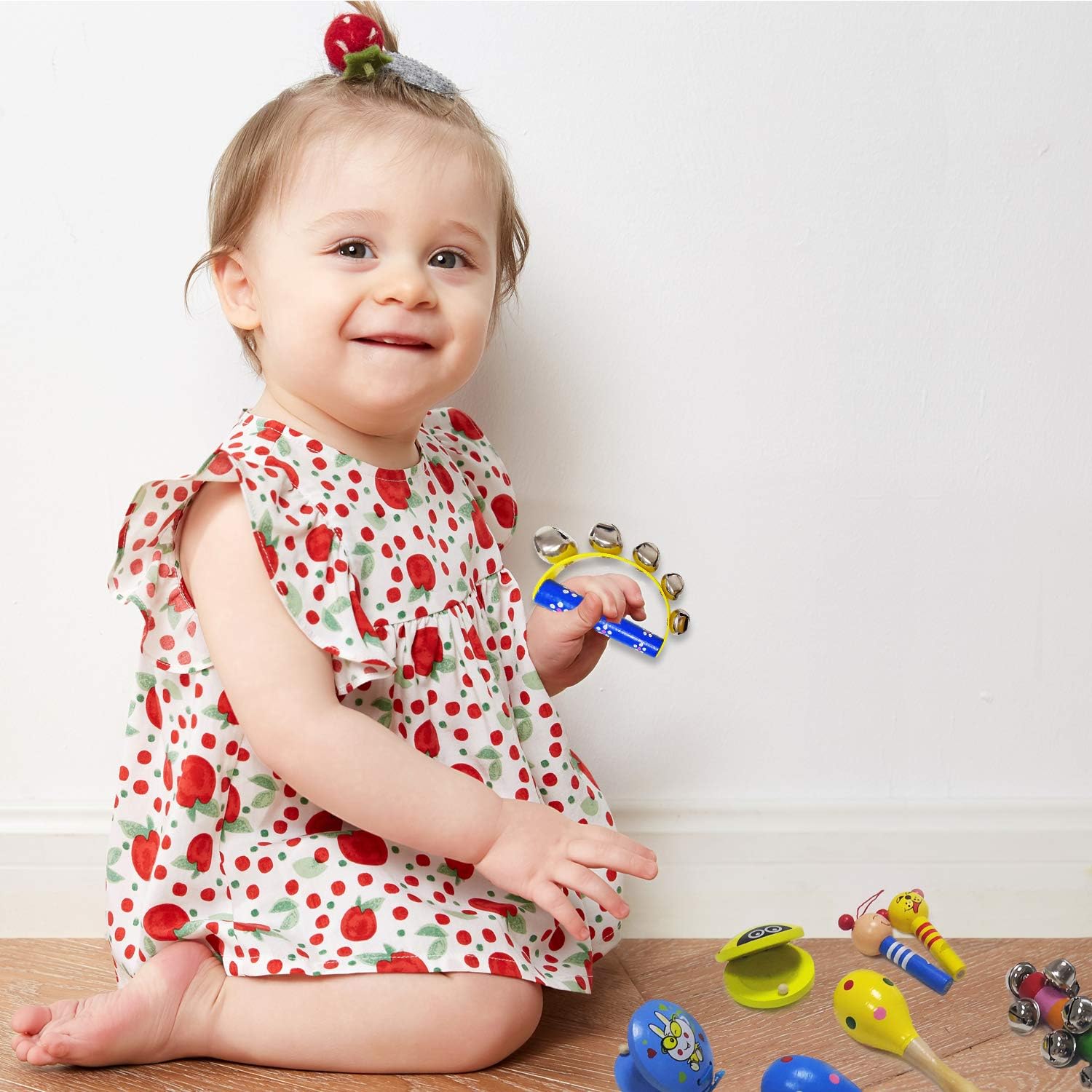 ToyerBee Musical Instruments Toys Set for Kids, 15PCS Wooden Percussion Instruments for Toddlers, Preschool& Educational Toy with StorageBag, Tambourine, Maracas, Castanets& More for Boys and Girls. : Toys & Games