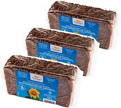 Pão alemão Stuttgart de Centeio Integral com Sementes de Girassol – 3 unidades de 500g cada – Total 1,5 Kg