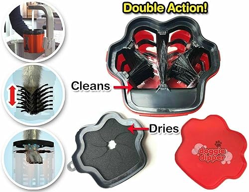 Miniatura 3 de Doggie Dipper - Limpiador portátil de patas de perro - Rápido y fácil de usar - Mantiene los muebles y alfombras lejos de las patas fangosas -