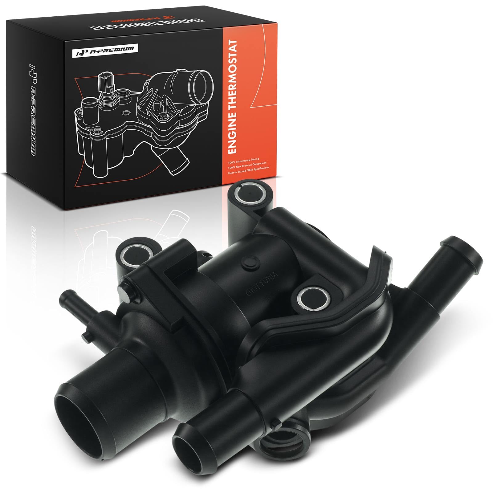 A-Premium Thermostat Housing Assembly Compatible with Ford Focus 2000-2004 Escape Mazda Tribute 2001-2004 L4 2.0L