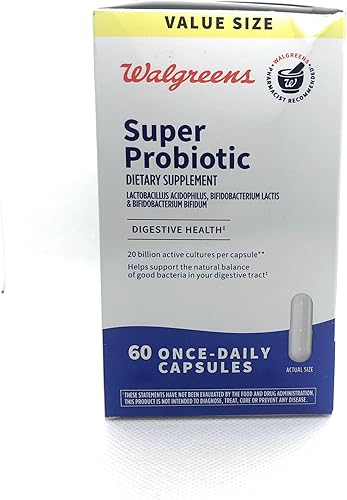 ATAZUA Walgreens Super Probiotic Digestive Support Cápsulas 60 ea