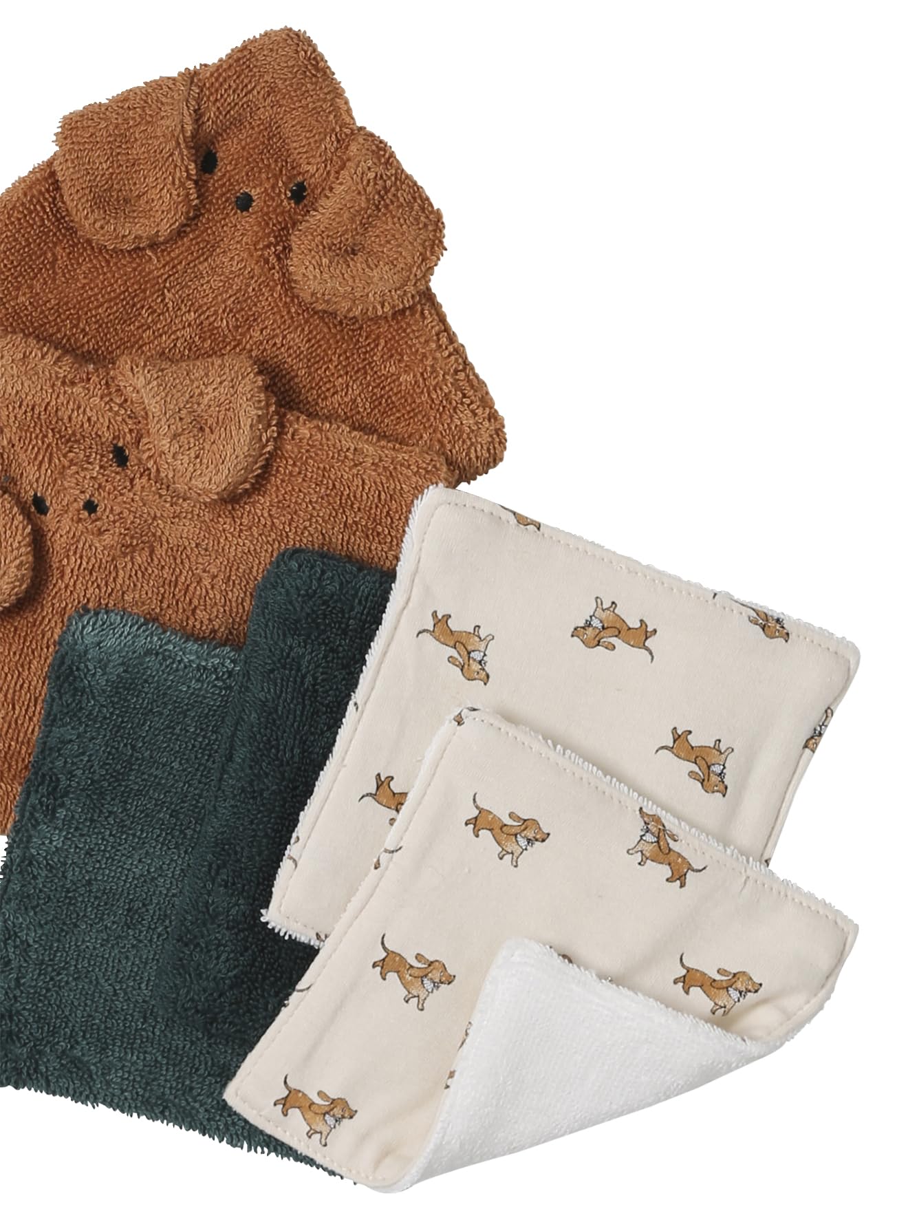 VERTBAUDET Lot de 6 lingettes lavables Achille TU