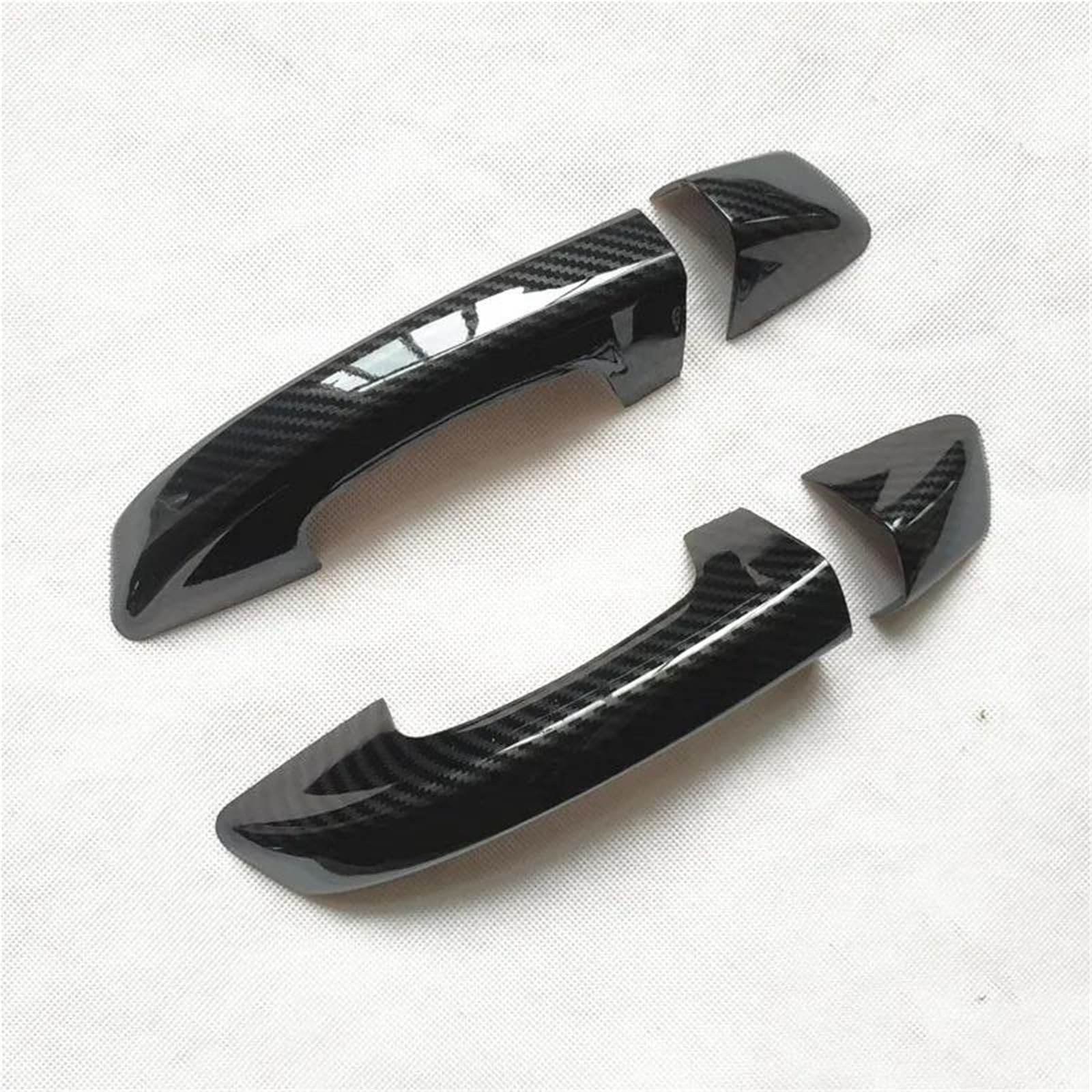 Ujnheq One Color For Vw For Scirocco 3 Mk3 Car Door Handle Cover Trim Handles Covers Plastic Imitation Carbon Fiber Accessories