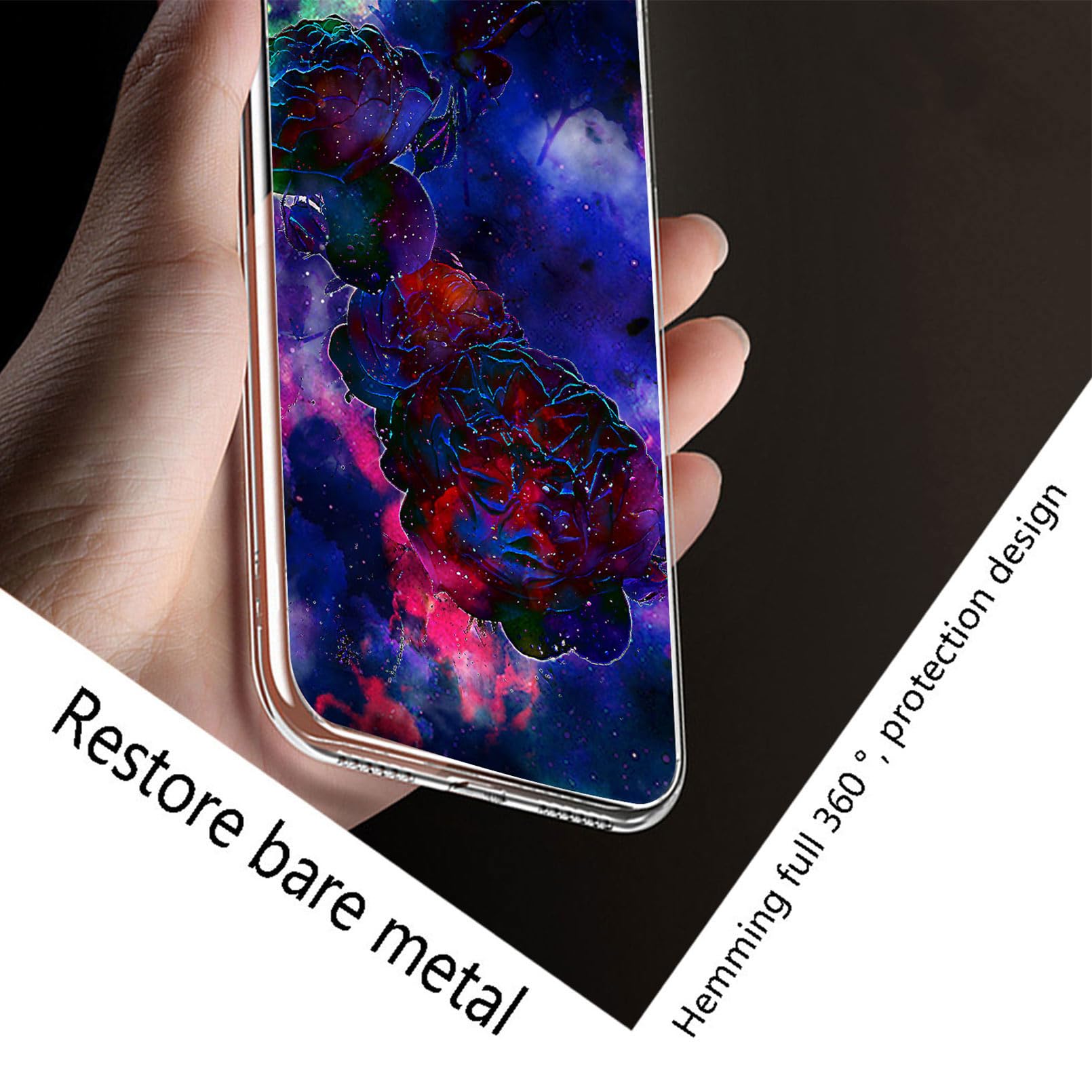 YQINHHME Cover per Doogee S118 PRO (6.58 ), 2 Pezzi Ultra Sottile Anti-Graffio TPU Protettiva Case Morbido Silicone Bumper Custodia per Doogee S118 PRO - Clear + Rosa nebbiosa
