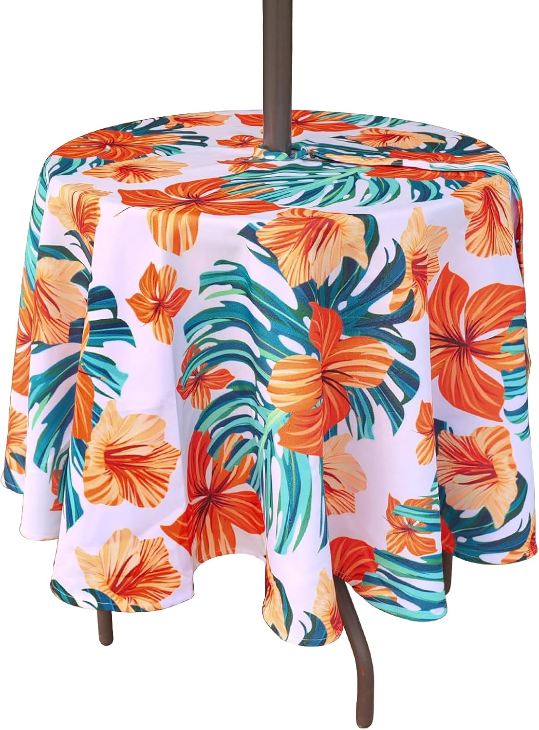 Amazon.com: Eternal Beauty 60??? Outdoor Round Tablecloth with Umbrella ...