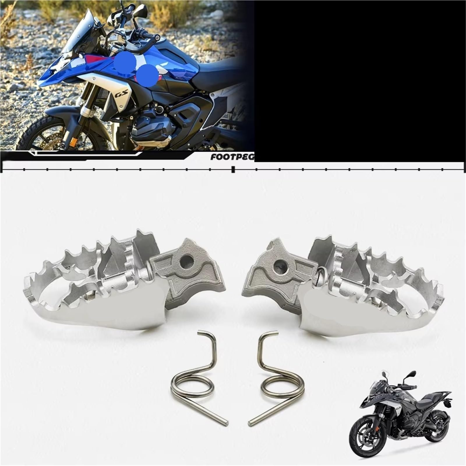 Poggiapiedi Moto Pedane Per BMW Per R1300GS Per R 1300 GS Per R 1300GS 2023 2024 2025 Pedali Anteriori Moto Poggiapiedi