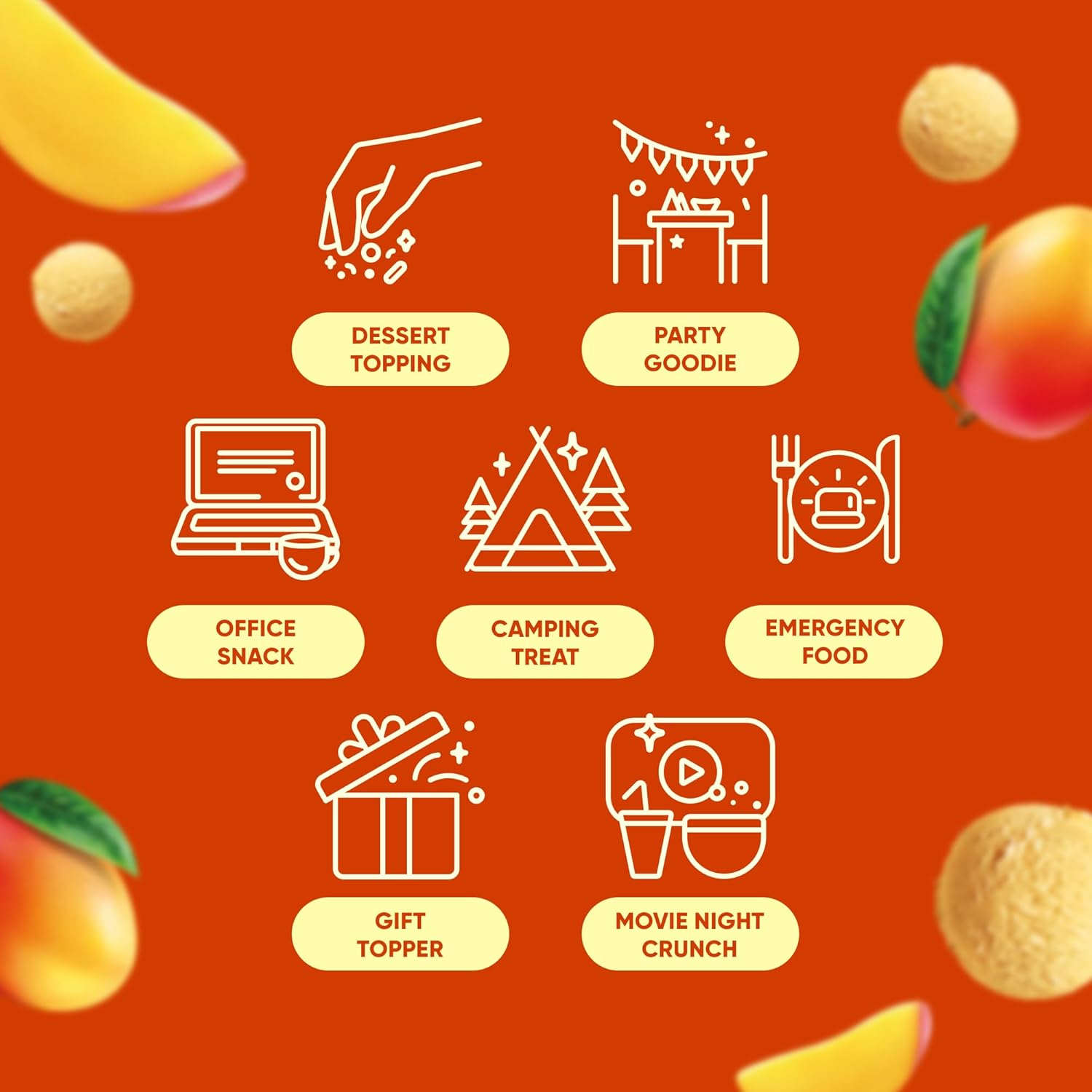 Star Candies Freeze Dried Mango Ice Cream | No Melting Freeze Dried Candy | Crunchy & Delicious Camping Food | Premium Astronaut Ice Cream loved by Kids and Adults | Space and Astronaut Snack | Gift Set for Birthday or Party (7.5 oz; 3 pack)