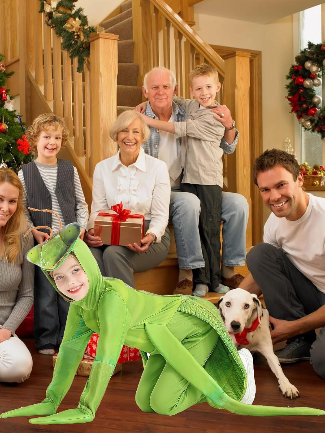 Inflatable Praying Mantis Costume, Blow Up Kids Insect Animal Suit, Funny Halloween Costume for Party Cosplay Dress Up - Image 4