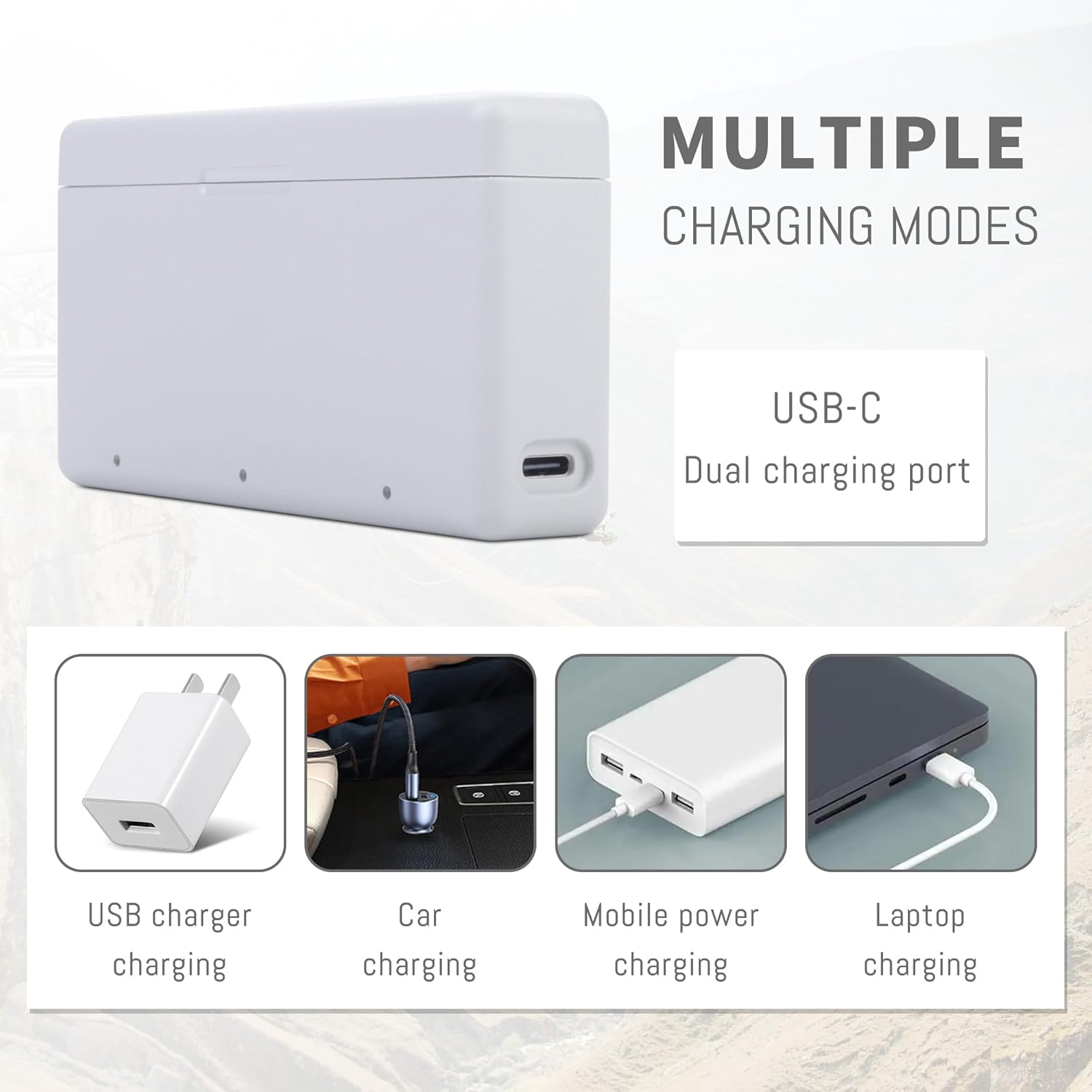 Osmo Action 5 Pro/4/3 Battery Charger Kit 3-Pack Battery and 3-Channel Fast Charger Hub, Compatible for DJI OSMO Action 5 Pro, Osmo Action 4, Osmo Action 3 Camera, with USB-C Charger and Cable - Image 4