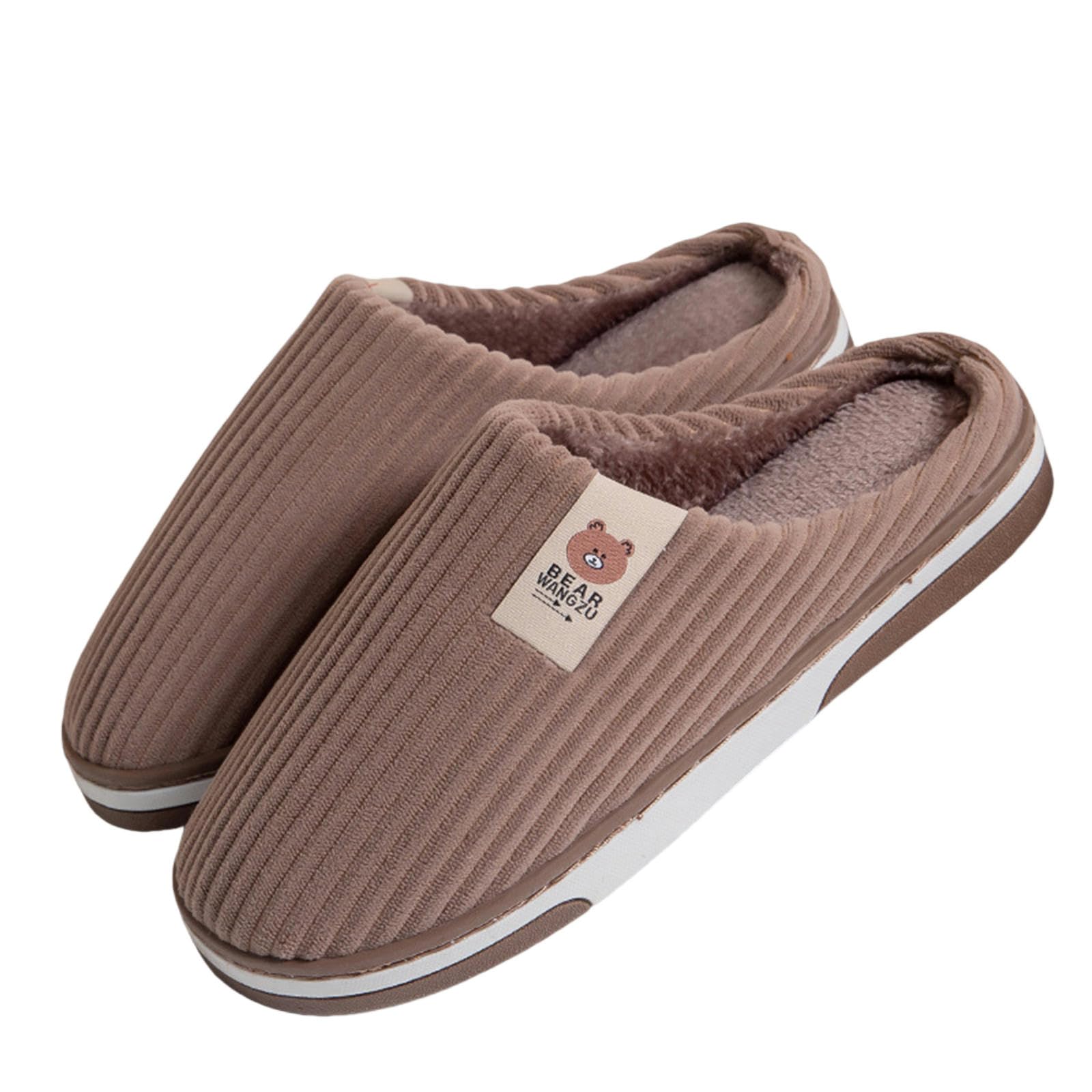 Ciabatte Donna Invernali Pantofole Invernali Uomo E Donna - Morbide, Calde, Antiscivolo, Peluche, Ideali per Casa E Interni-coffee-40-41