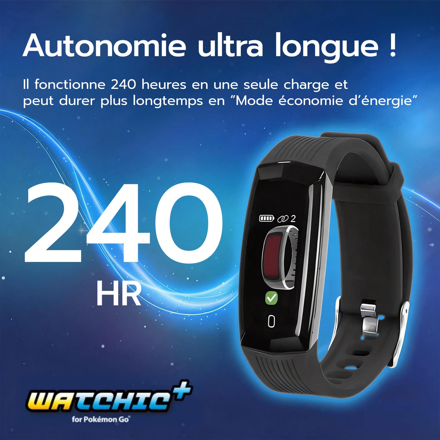 Mcbazel Brook Auto Catch Watchic Plus pour Poke Mon Go, Prise en Charge de la Connexion à Deux appareils/Attrape Automatique/Étanche/Rétroaction de Vibration/Capteur Automatique élégant - Rouge