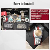 Vista 4 de Conector de terminal de batería, universal para coche, furgonetas, SUV, camiones, 243407F000 243407F001 (1 par)