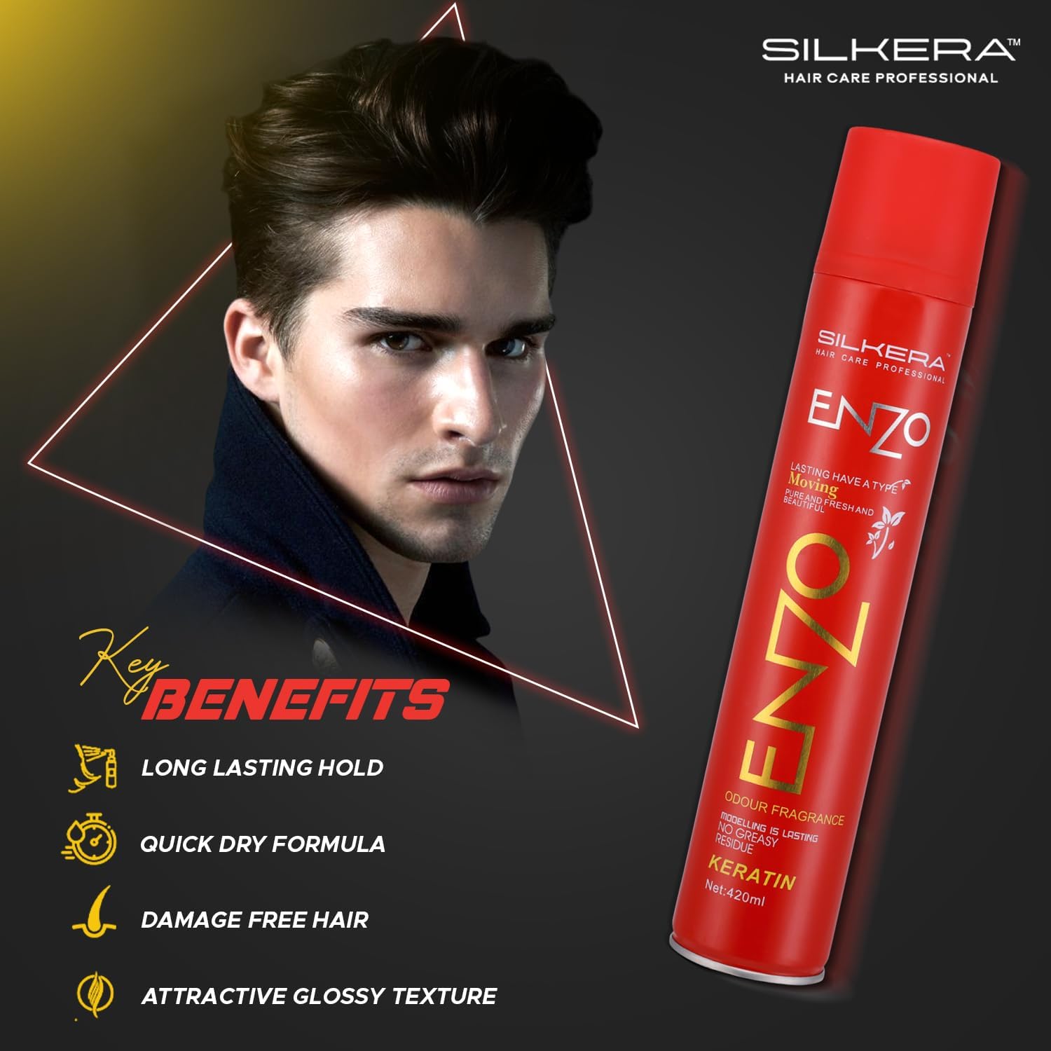 Buy SILKERA Enzo Extra Strong Hair Spray | Keratin Enhanced Hair
