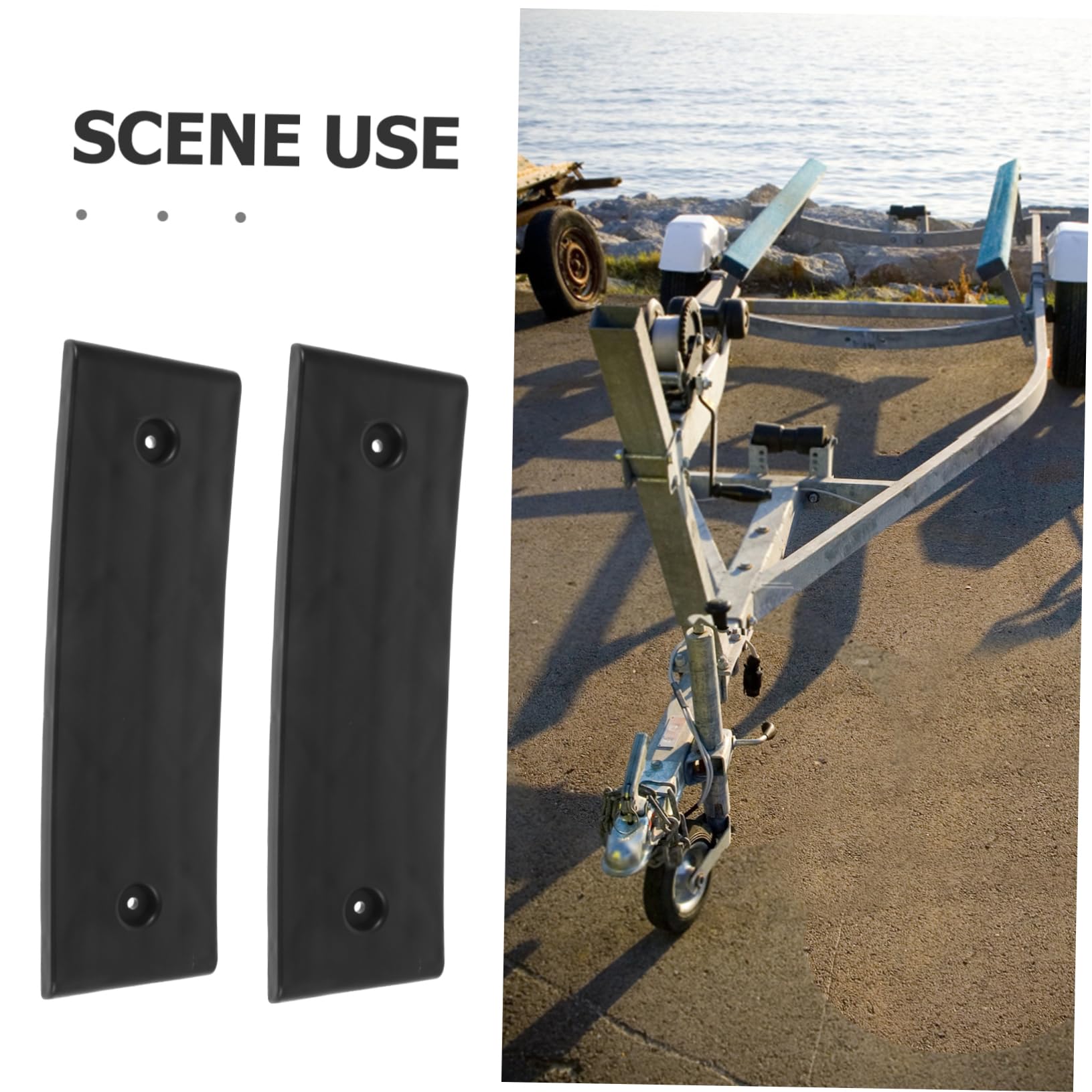 BESPORTBLE Scivoli per Rimorchio Barca 10 Pezzi in ABS Nero Design a Doppio Strato, Salvaspazio e Facile da Installare per Accessori Barca e Stabilità Marina