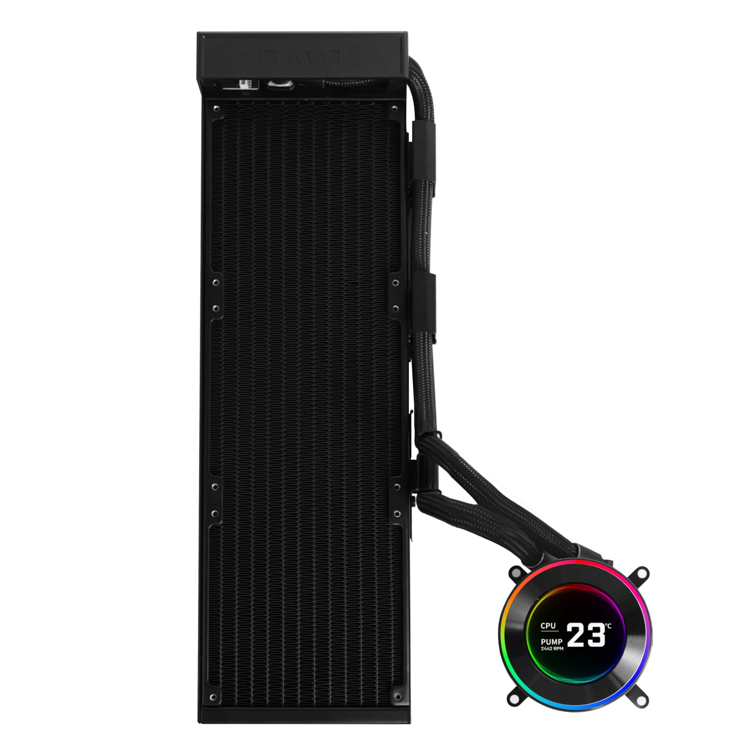 LIANLI HydroShift II LCD-C 360N Kit de refroidissement à eau simple, écran LCD IPS rond de 5,3 cm, modèle sans ventilateur, revendeur autorisé japonais
