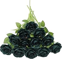 Vista 57 de LVEFIT Ramo de rosas artificiales de seda con tallo largo, para bodas, despedidas de soltera, fiestas, decoración del hogar