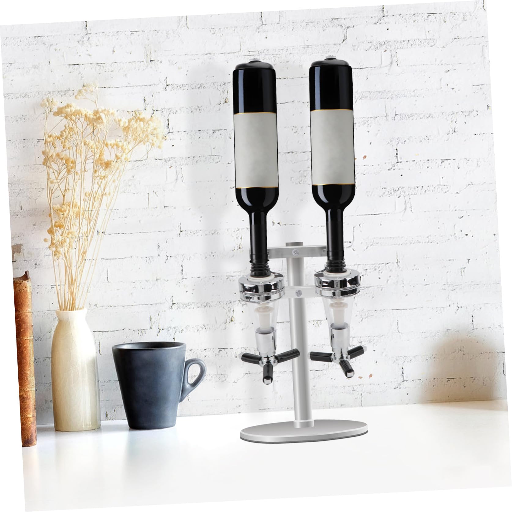 SOLUSTRE Dispensador de Vino para Botellas de Licor Montaje Pared para Estante y Soporte de Botellas de Bar Dispensadores de Licor