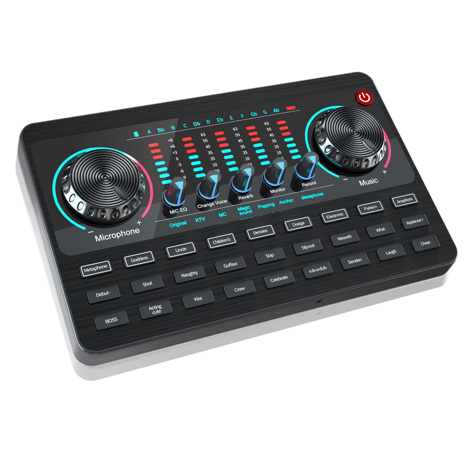 Podcast Mixer with Sound Card, tenlamp Portable V10 Podcast