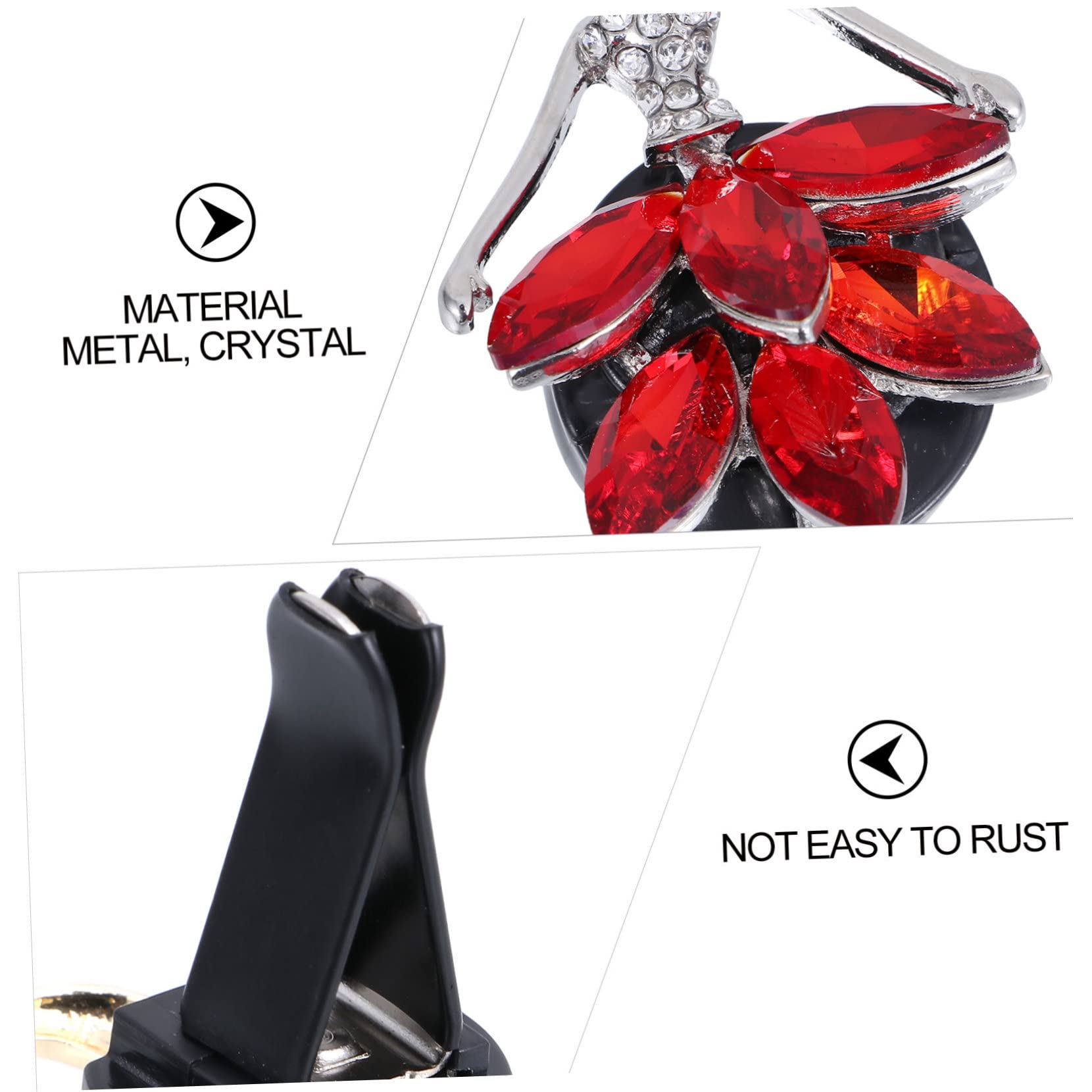 SOLUSTRE 3 Set Di Clip Per Profumo Per Auto in Metallo A Forma Di Ragazze Diffusore Per Auto Diffusore Di Odori Clip 2 Pezzi * 3