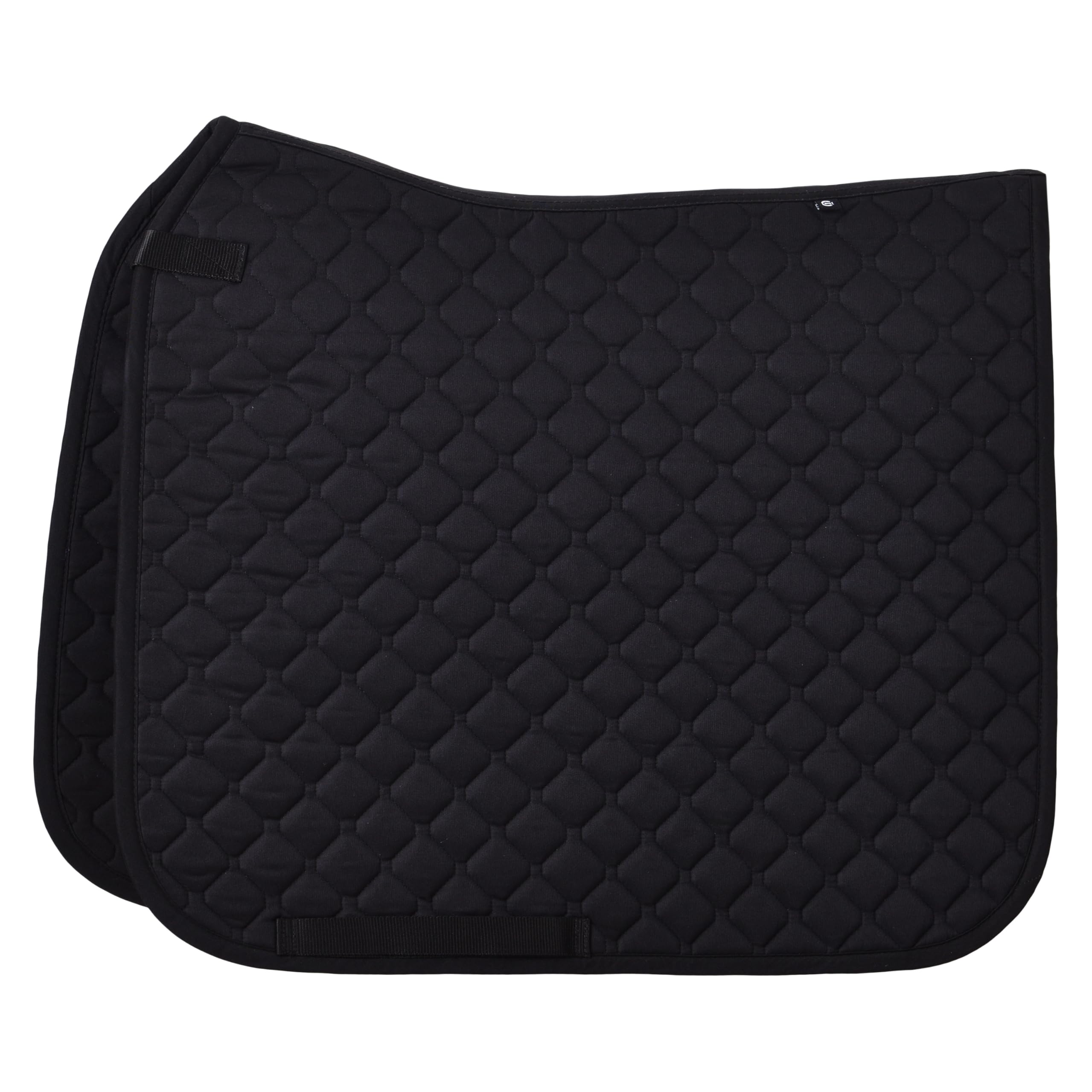 Imperial Riding IRH Basic DR Saddle Cloth Polyester Twill Dressage Saddle Cloth with Double Strap Fastening and Billet Strap, Black, Full