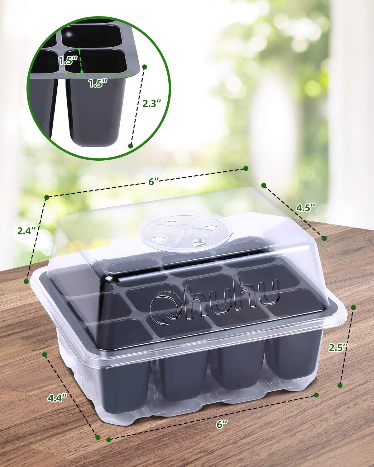 Buy Ohuhu 10Pack Seedling Trays Kit Plant Starter Trays, 120 Cells