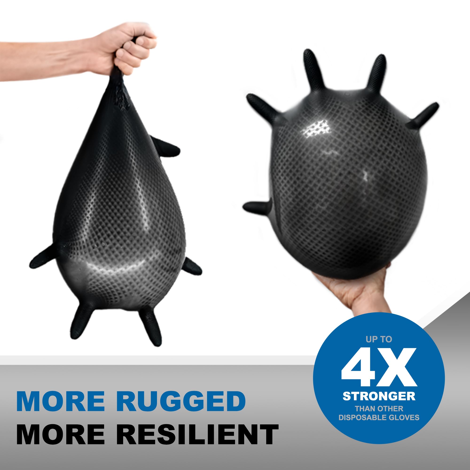 PERMASAFE PROTECTIVE COATINGS PERMASAFE - Guantes de nitrilo resistentes de 6 mil con textura de diamante antideslizante, talla L (paquete de 100)