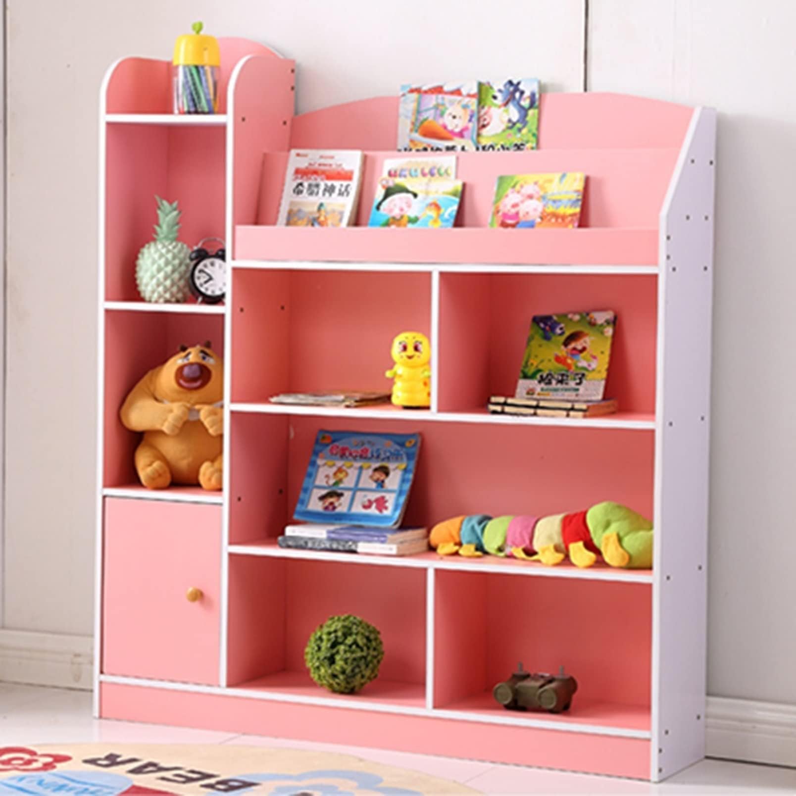 Multifunzione Scaffale per libri per bambini Scaffale per libri illustrati dal pavimento al soffitto Scaffali per libri semplici per la casa multistrato Armadietto per scuola elementare Libreria