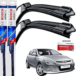 Par Palheta Limpador Parabrisa Dianteiro Silicone Bosch Paleta Hyundai I30-2008 á→ 2012