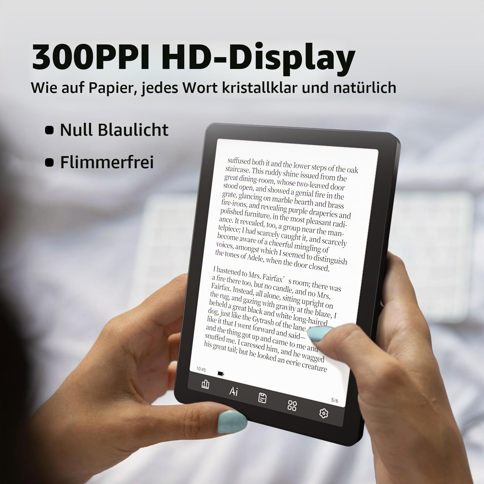 Bigme B6 Farbe E-Reader, E-Ink eBook Reader 6 Zoll Farbe eReader Digitales ePaper Tablet mit Android 14, 2G + 32GB, verstellbares Frontlicht Android eReader Gerät mit Audiobook Schwarz