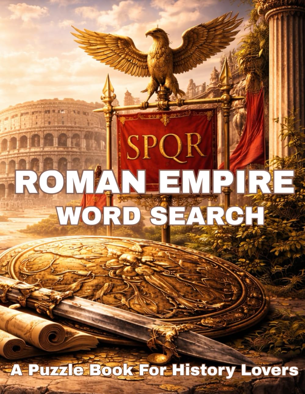 Roman Empire Word Search: A Puzzle Book for History Lovers: 75 Themed Puzzles Featuring Emperors, Battles, Cities, and Daily Life (Ancient Worlds Word Search Series)
