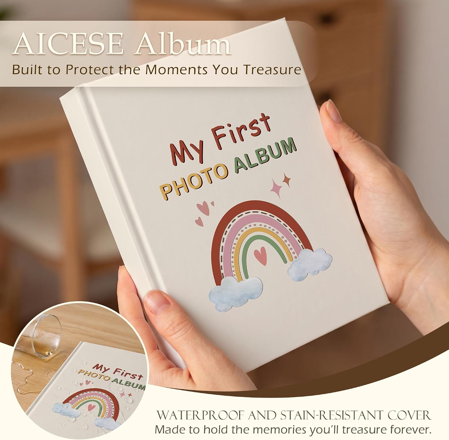 My First Hardcover Photo Album for Baby 4x6 18 Pockets
