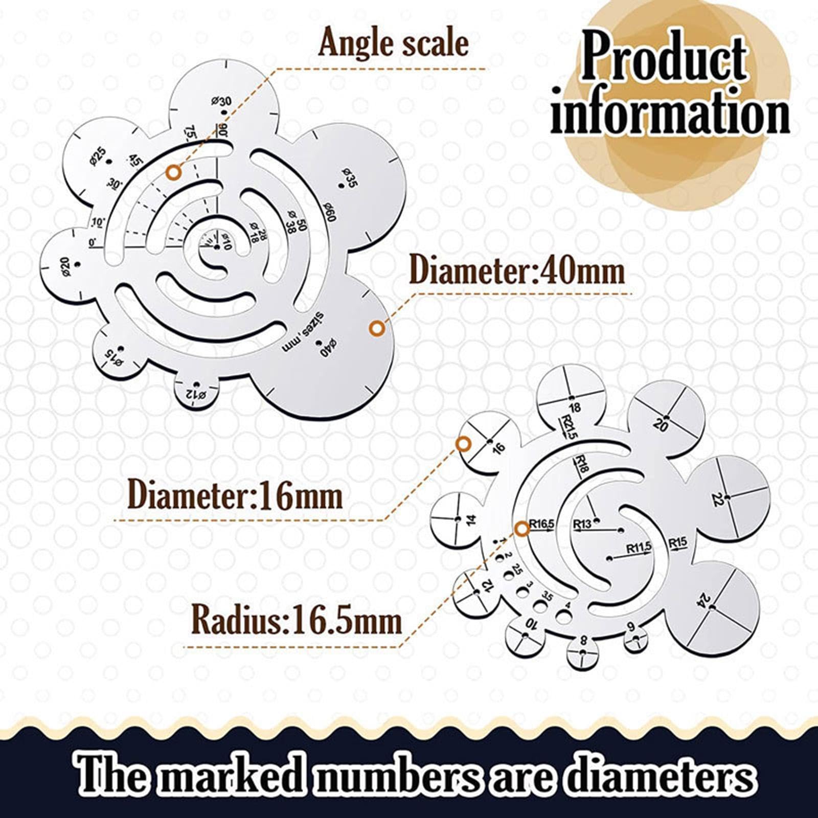 5 set di 2 righelli da disegno fai da te in pelle per lavori in pelle accurati righelli da taglio gadget