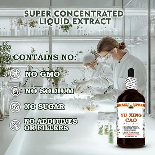 Miniatura 8 de Yu Xing Cao (Houttuynia Cordata) - Tintura de hierbas secas, hecha en Hawái, extracto líquido puro, vegano, natural, 32 onzas líquidas