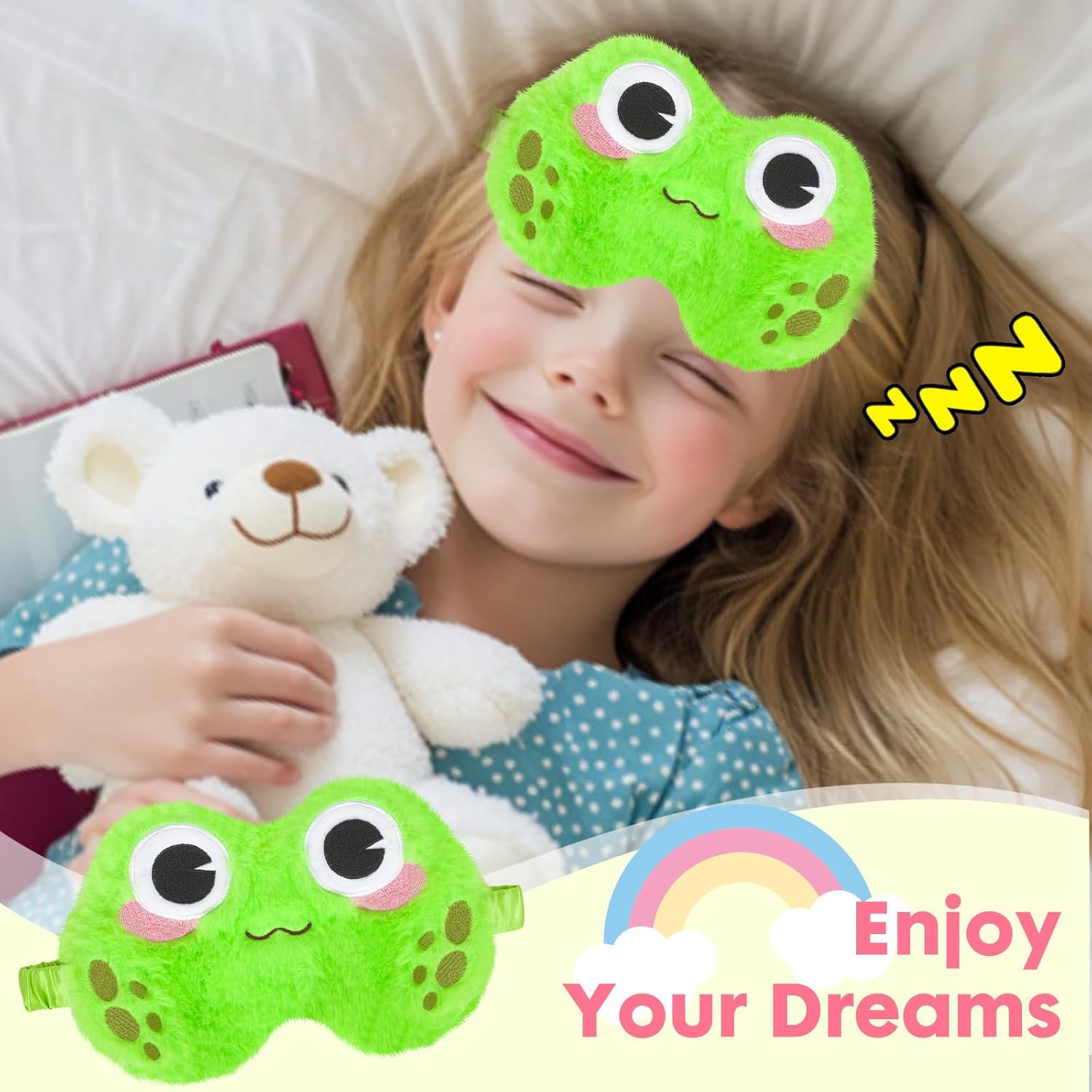Frog Gifts for Girls, Kids Frog Plush Toys with Secret Diary, Headband, Ballpoint Pen, Eye Mask, Stickers, Valentine Gifts for Little Girls Age 5 6 7 8 9 10-12 Years Old - Image 5