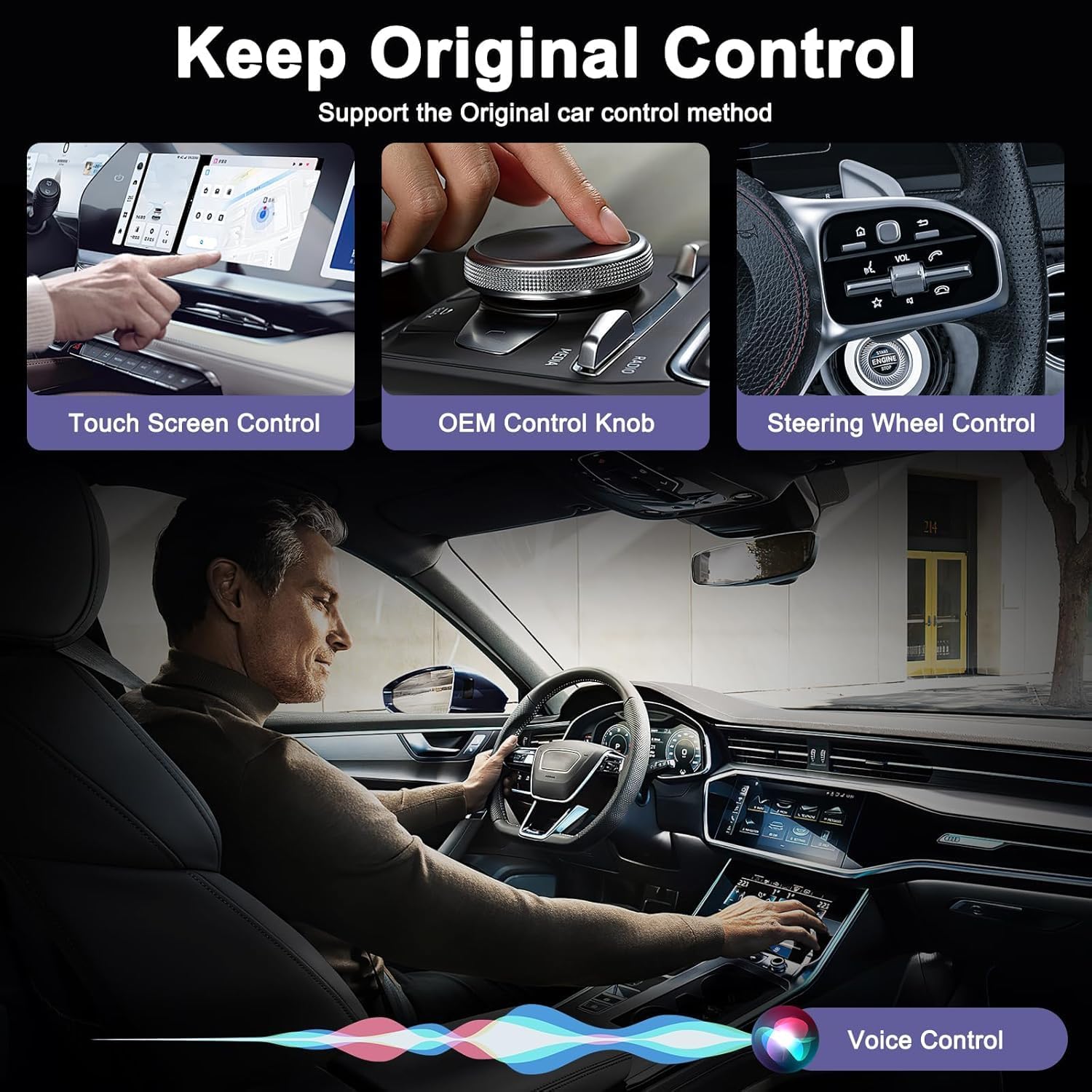 Wireless Carplay Adapter, 2025 Upgrade Converts Wired to Wireless Adapter for iPhone, Auto Connect Dongle for Apple Car Play, Bluetooth No Delay Control for Cars from 2016 and iOS 10+, Silver